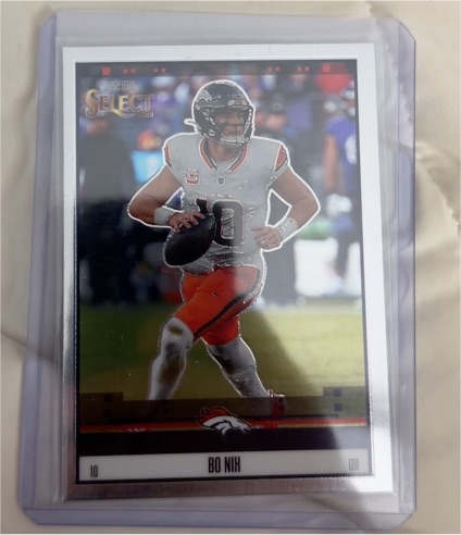2025 Panini Select #22 Bo Nix Score Select Throwback — front