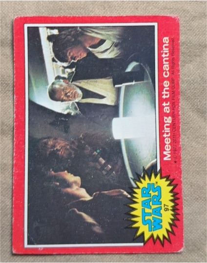 1977 Topps Star Wars #97 Meeting at the Cantina — front