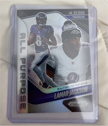 2025 Panini Prizm #20 Lamar Jackson All Purpose Silver Prizm — front