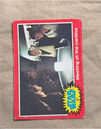 1977 Topps Star Wars #97 Meeting at the Cantina — front