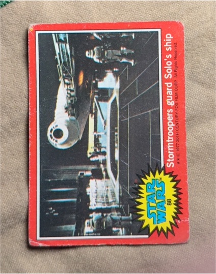 1977 Topps Star Wars Red Series 2 #88 Stormtroopers guard Solo's ship — front