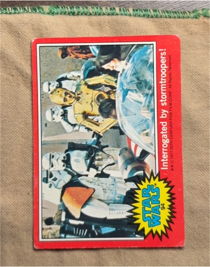1977 Topps Star Wars Red Series 2 #94 Interrogated by Stormtroopers — front