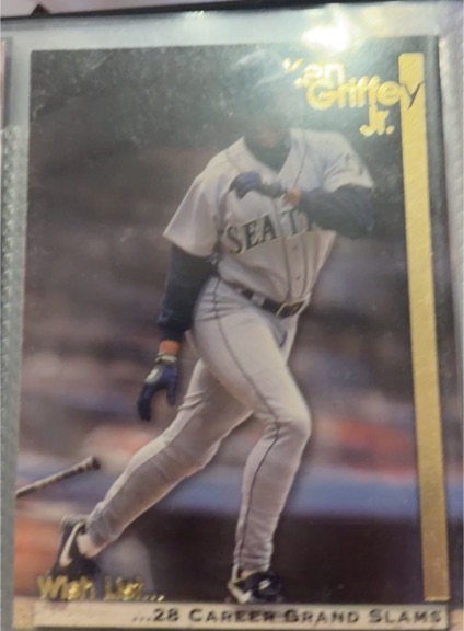 1995 Megacards #25 Ken Griffey Jr. Wish List 28 Career Grand Slams — front