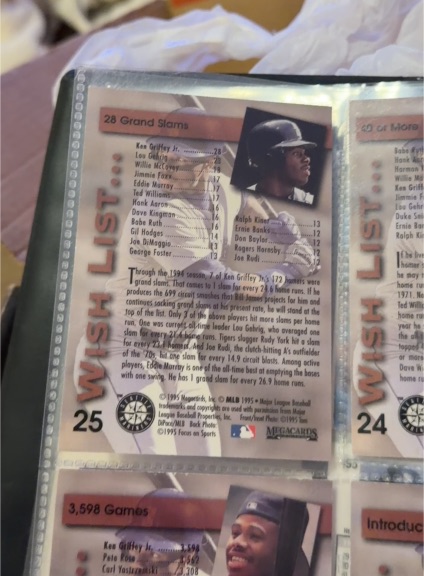 1995 Megacards Ken Griffey Jr. Wish List #25 — front