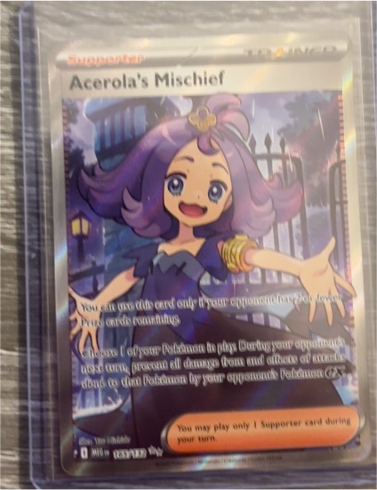 2025 Pokémon ME01: Mega Evolution #165 Acerola's Mischief — front