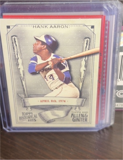 2021 Topps Allen & Ginter Historical Hits #HH-8 Hank Aaron — front