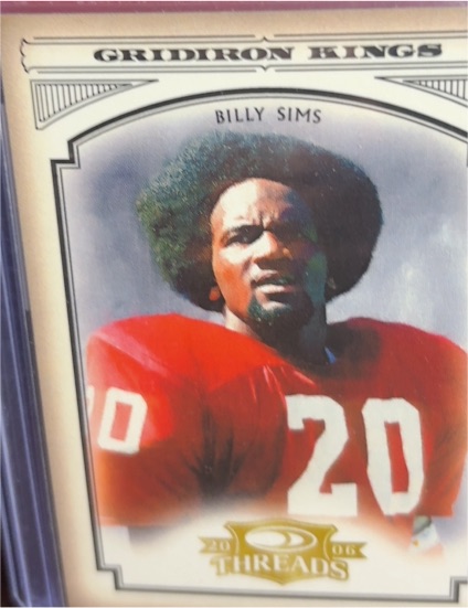2006 Donruss Threads #CGK-18 Billy Sims College Gridiron Kings — front