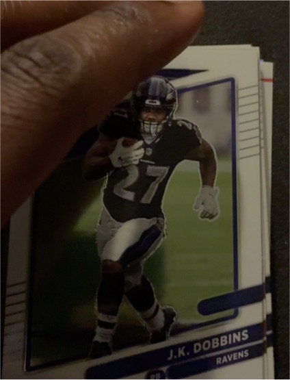 2021 Panini Donruss Optic #129 J.K. Dobbins Baltimore Ravens — front
