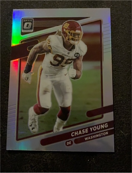 2021 Panini Donruss Optic #5 Chase Young Silver Holo Prizm — front