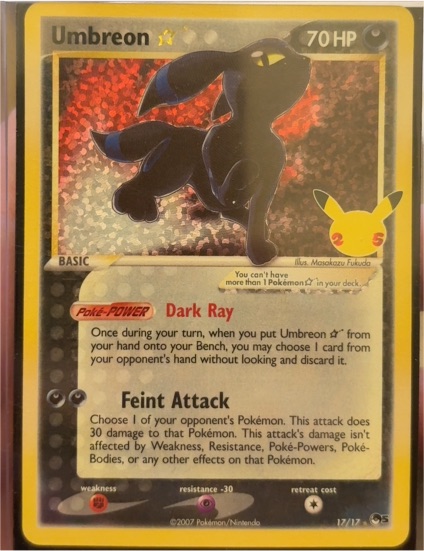 2007 Pokémon Celebrations Classic Collection #17 Umbreon Star — front