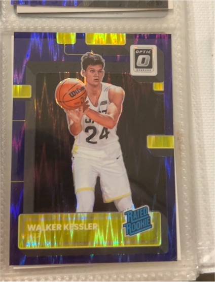 2022-23 Donruss Optic #213 Walker Kessler Purple Shock — front