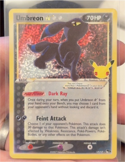 2007 Pokémon Umbreon Gold Star #17 — front