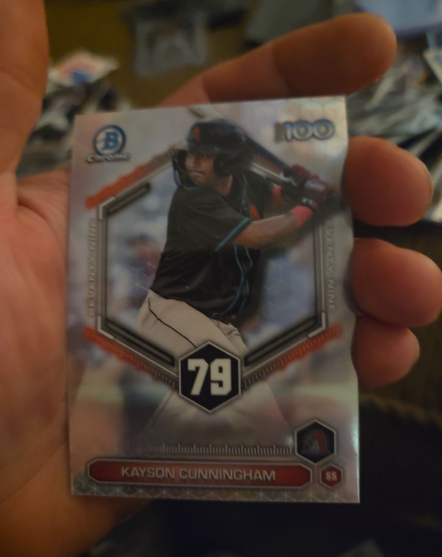 2026 Bowman Chrome Top 100 #BTP-79 Kayson Cunningham — front