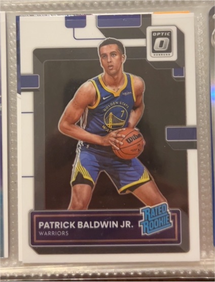 2022-23 Donruss Optic #218 Patrick Baldwin Jr. Rated Rookie Golden State Warriors — front