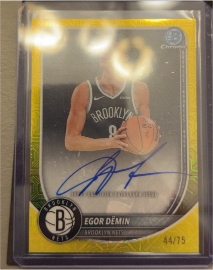 2025-26 Bowman Chrome #BCA-ED Egor Demin — front