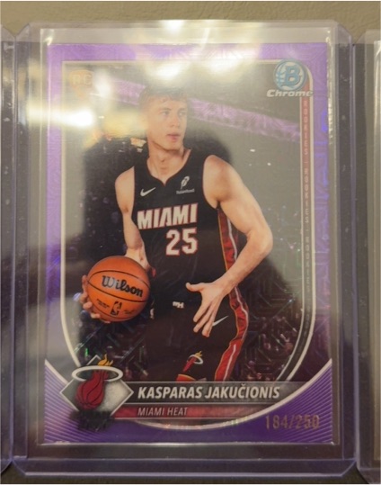2025-26 Bowman Chrome #BCV-20 Kasparas Jakučionis — front