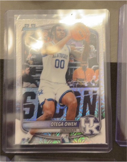 2025-26 Bowman Chrome #BCP-98 Otega Oweh Kentucky Wildcats — front