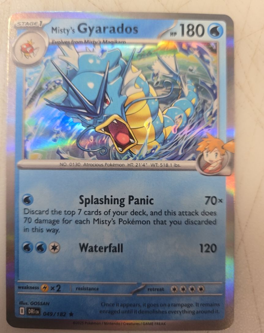2025 Pokemon Destined Rivals #049 Misty's Gyarados — front
