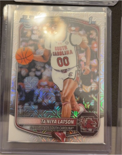 2025-26 Bowman Chrome #BCP-86 Ta'Niya Latson Mojo Refractor — front
