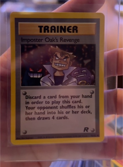 1999 Pokémon Team Rocket #76 Imposter Oak's Revenge — front