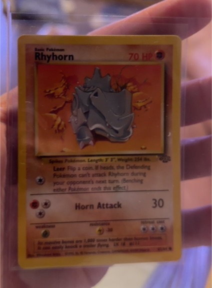 1999 Pokémon Jungle #61 Rhyhorn — front
