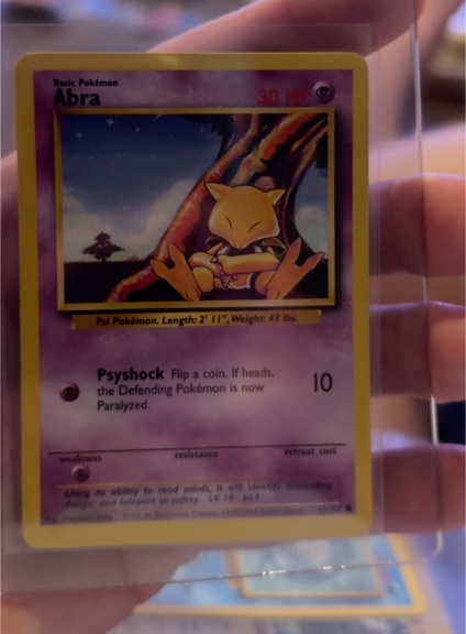 1999 Pokémon Base Set #43 Abra — front