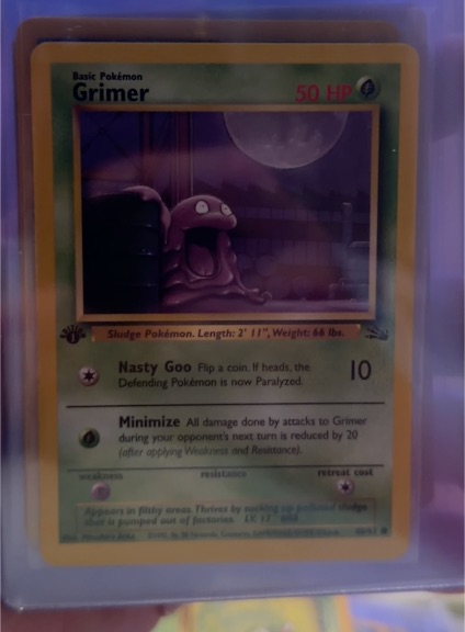 1999 Pokémon Fossil #48 Grimer — front