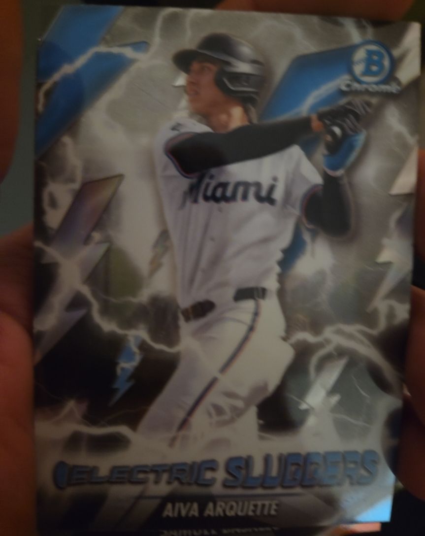 2026 Bowman Chrome #ES-21 Aiva Arquette Electric Sluggers — front
