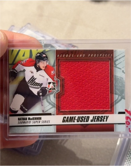 2012 In The Game Heroes and Prospects Subway Super Series Nathan MacKinnon Game-Used Jersey — front