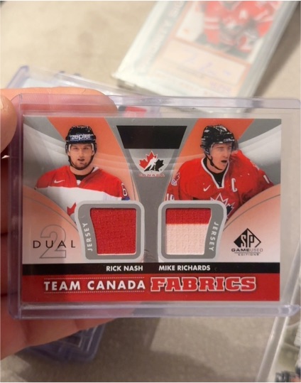 2012-13 SP Game Used #TC-26 Rick Nash Mike Richards Team Canada Fabrics Dual Jersey — front