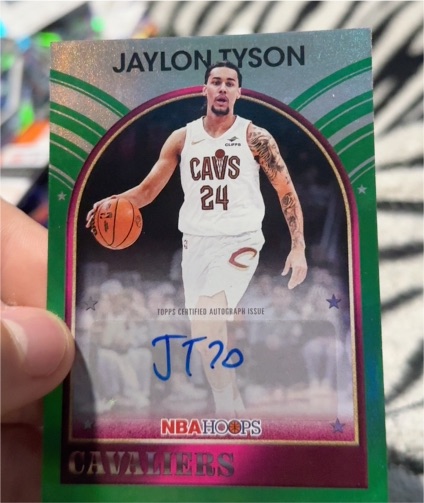 2025-26 Topps NBA Hoops 1989 Signatures #89S-JTY Jaylon Tyson — front