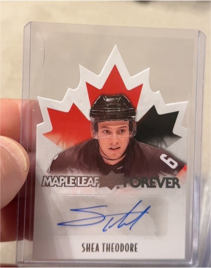 2015 Upper Deck Team Canada Juniors Shea Theodore Hydro #H-35 — front