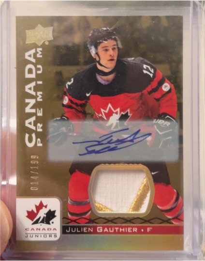 2017 Upper Deck Team Canada Juniors Premium #14 Julien Gauthier — front