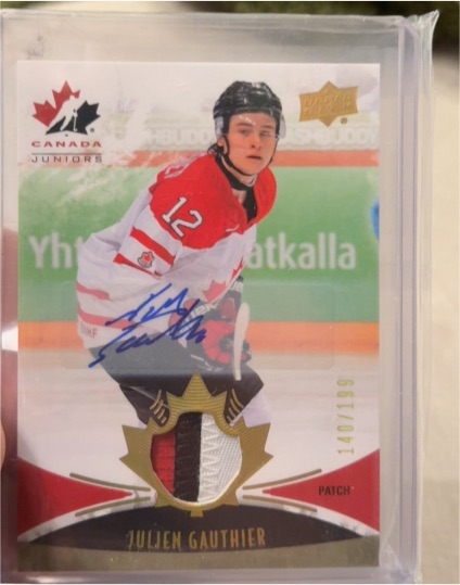 2016 Upper Deck Team Canada Juniors #114 Julien Gauthier — front
