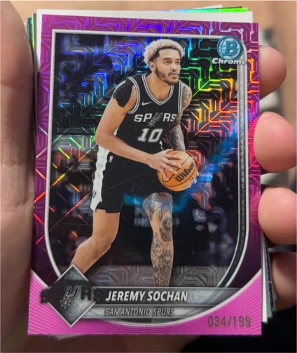 2025 Bowman Chrome #BCV-147 Jeremy Sochan — front