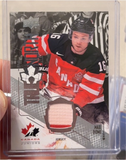 2015-16 Upper Deck Team Canada Juniors #TN-MD Max Domi True North Jersey — front