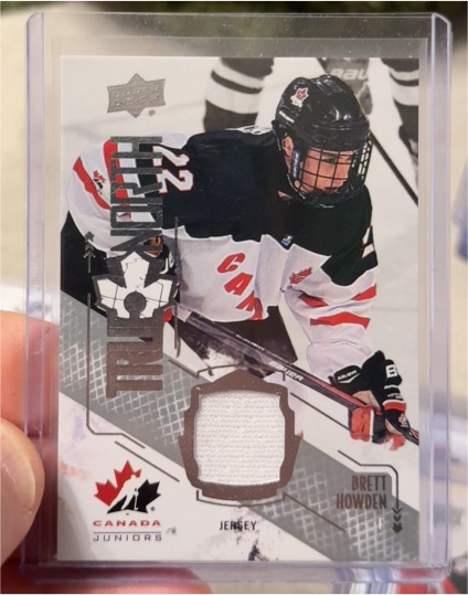 2015-16 Upper Deck Team Canada Juniors True North Jersey Patch #TN-BH Brett Howden — front