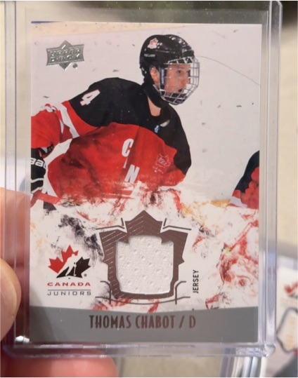 2015-16 Upper Deck Team Canada Juniors #128 Thomas Chabot Jersey — front