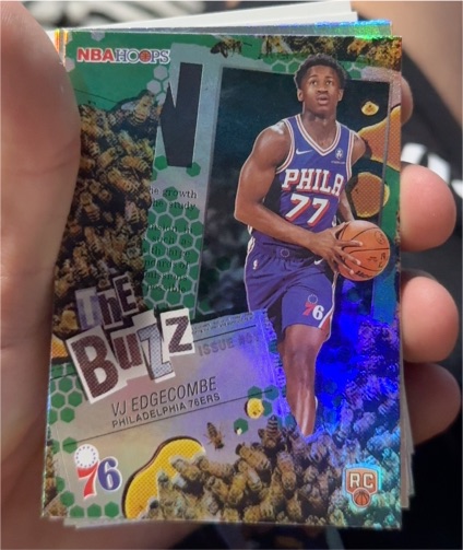 2025-26 Topps NBA Hoops #TB-3 VJ Edgecombe The Buzz Rookie Insert — front