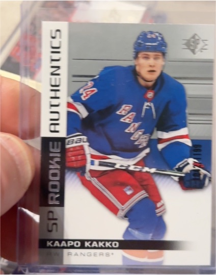 2019-20 Upper Deck SP Authentic #101 Kaapo Kakko Rookie Authentics Blue — front