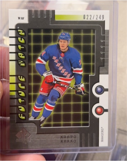2019-20 SP Authentic #RFW-9 Kaapo Kakko 1999-00 Retro Future Watch #022/249 — front