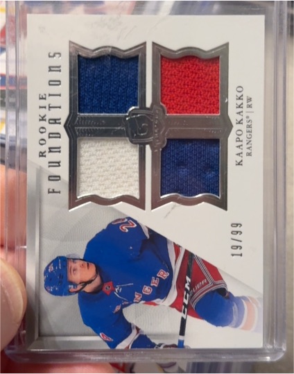 2019-20 Upper Deck The Cup Rookie Foundations Quad #19 Kaapo Kakko — front