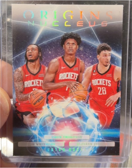 2023-24 Panini Origins #4 Amen Thompson, Alperen Sengun, Cam Whitmore — front