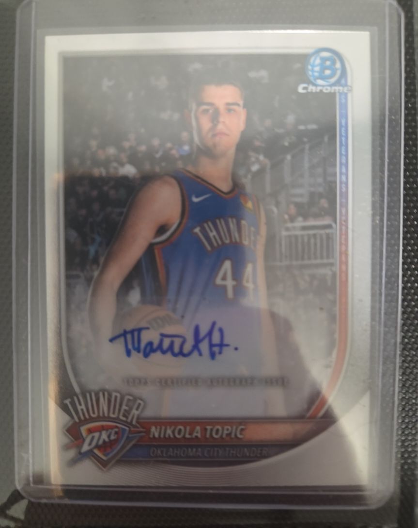 2025 Bowman Chrome #BCA-NO Nikola Topic — front