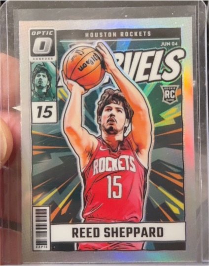 2024-25 Panini Donruss Optic #4 Reed Sheppard Net Marvels Rookie — front