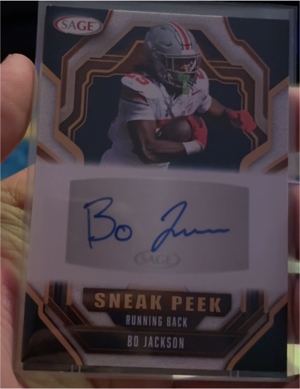 2026 Sage High Series Sneak Peek #SPA-BO Bo Jackson — front