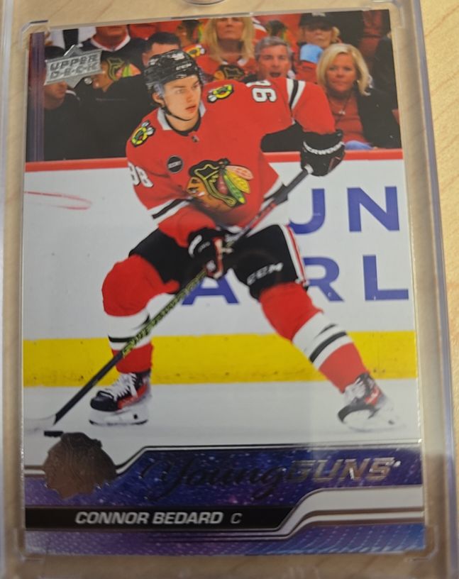 2023-24 Upper Deck Series 2 #451 Connor Bedard Young Guns Rookie Card — front