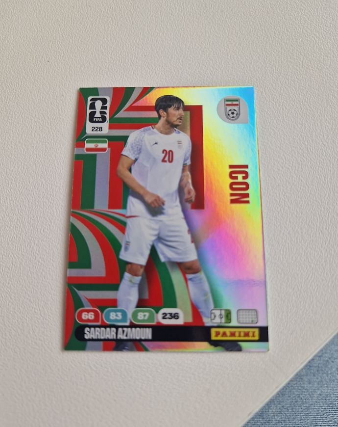 2026 Panini FIFA World Cup Adrenalyn XL #228 Sardar Azmoun — front