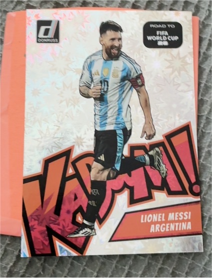 2025-26 Donruss Road to FIFA World Cup Kaboom #1 Lionel Messi — front