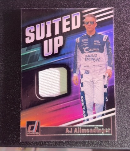 2026 Donruss Racing #SU-AJA AJ Allmendinger Suited Up — front